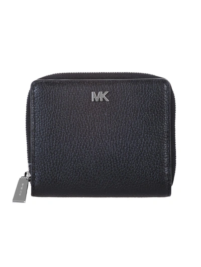 Michael Kors Leather Wallet In Nero