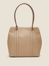 Donna Karan Perry Leather Tote In Latte