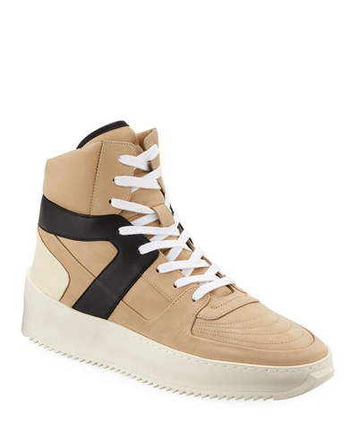 Fear Of God Men's Leather High-top Basketball Sneakers In Brown