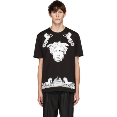 Versace Horse & Head Graphic T-shirt In Multicolor