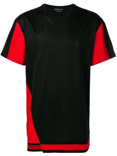 Alexander Mcqueen Contrast Paneled T-shirt In Black/red