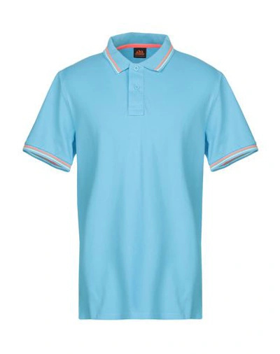 Sundek Polo Shirt In Sky Blue