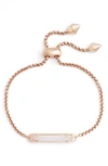 Kendra Scott Stan Bracelet In Iridescent Drusy/ Rose Gold