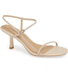 Jeffrey Campbell Gallery Sandal In Nude Leather