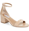 Steve Madden Irenee Ankle Strap Sandal In Blush Patent Leather