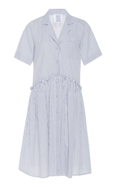 Rosie Assoulin Exclusive Striped Cotton-poplin Mini Shirt Dress