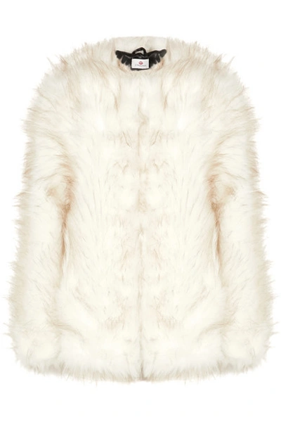 A Perdifiato Maria Faux Fur Coat In White
