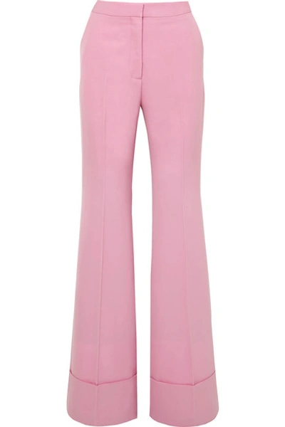 Stella Mccartney Wool-twill Flared Pants In Pink