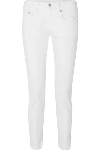 R13 Boy Skinny Cropped Jeans In White
