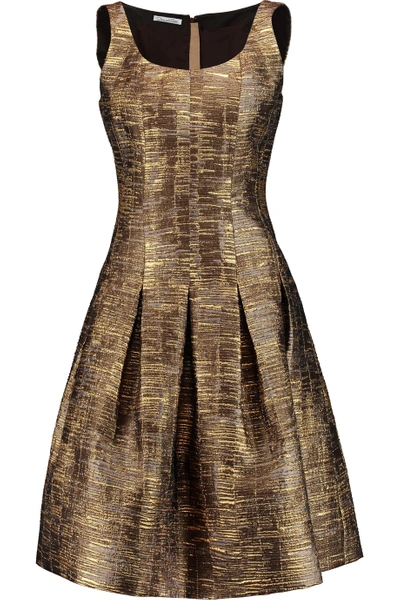 Oscar De La Renta Metallic Faille Dress | ModeSens