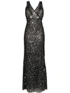 Attico Star And Sparkle Embellished Maxi Dress In Black