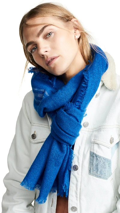 Isabel Marant Vala Cashmere Scarf In Electric Blue