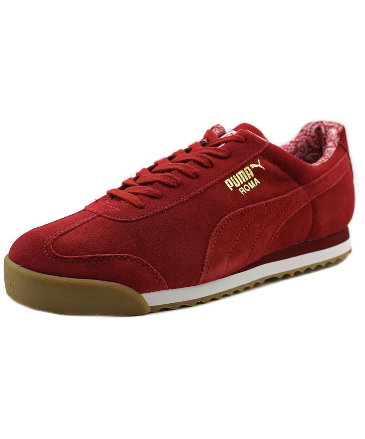 puma roma red suede