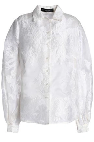 Carolina Herrera Fil Coupé Shirt In Ivory