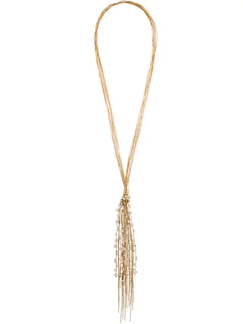 Rosantica Gold Drop Chain Crystal Necklace | ModeSens