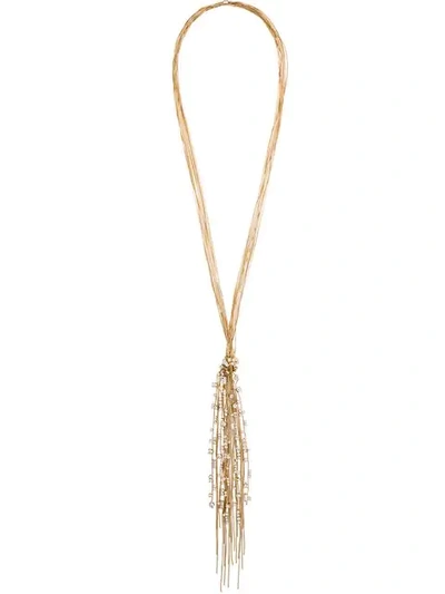 Rosantica Gold Drop Chain Crystal Necklace