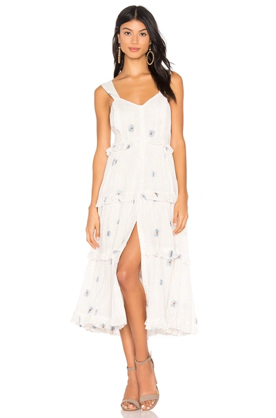 Free People Daisy Chain Midi Dress In Neutral Combo