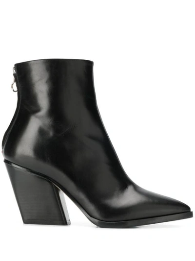 Aeyde Cherry Leather Ankle Boots In Black