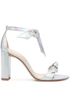 Alexandre Birman Women's Clarita Ankle Tie High Block Heel Sandals In White