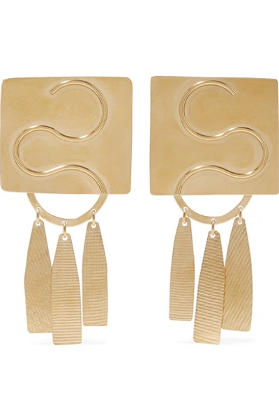 Annie Costello Brown Clea Gold-tone Earrings