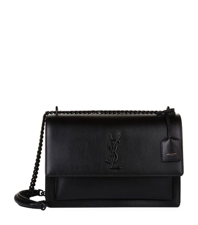 Saint Laurent Large Sunset Shoulder Bag In Black