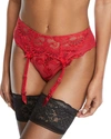 Lise Charmel Dressing Floral Lace Suspender Belt In Dressing Aloe