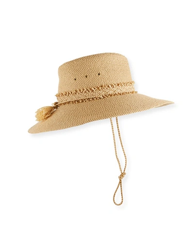 Eric Javits Voyager Packable Sun Hat In Peanut