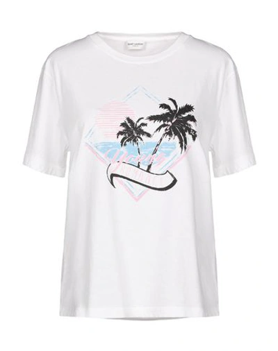 Saint Laurent T-shirts In White