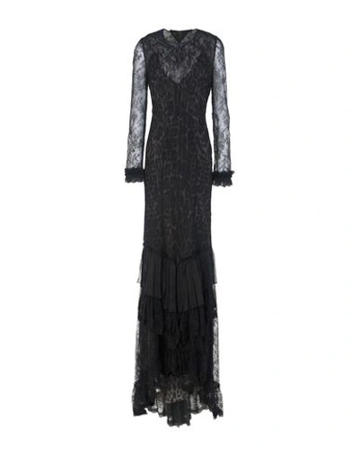 Roberto Cavalli Long Dresses In Black