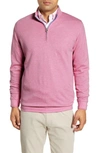 Peter Millar Men's Crown Comfort Interlock Zip Sweater In Dogwood