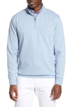 Peter Millar Men's Crown Comfort Interlock Zip Sweater In Cottage Blue