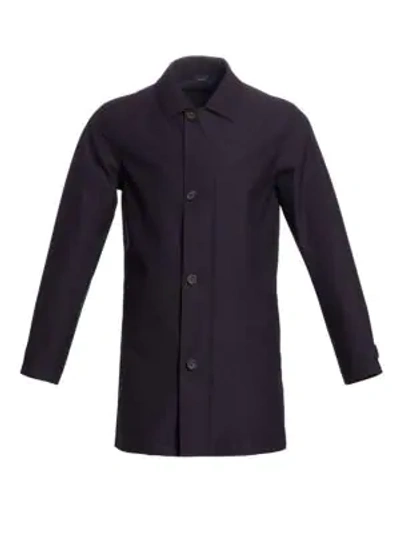 Z Zegna Microtene Double-layer Vest & Jacket In Dark Blue