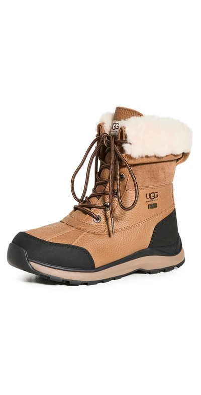 Ugg Adirondack Iii Faux Shearling-lined Leather Boots In Tan