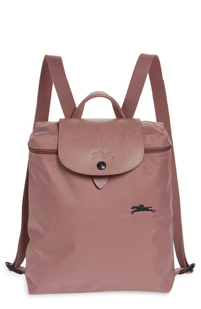 Longchamp Le Pliage Club Nylon Backpack In Antique Pink  display picture 2