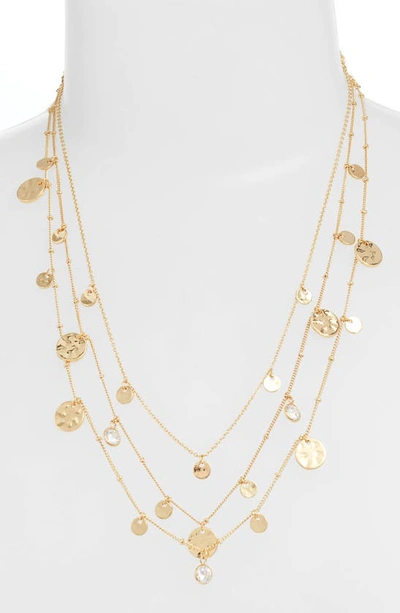 Ettika Set Of 3 Disc Necklaces In Gold