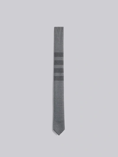 Thom Browne 4-bar Pointed Tie In Grey