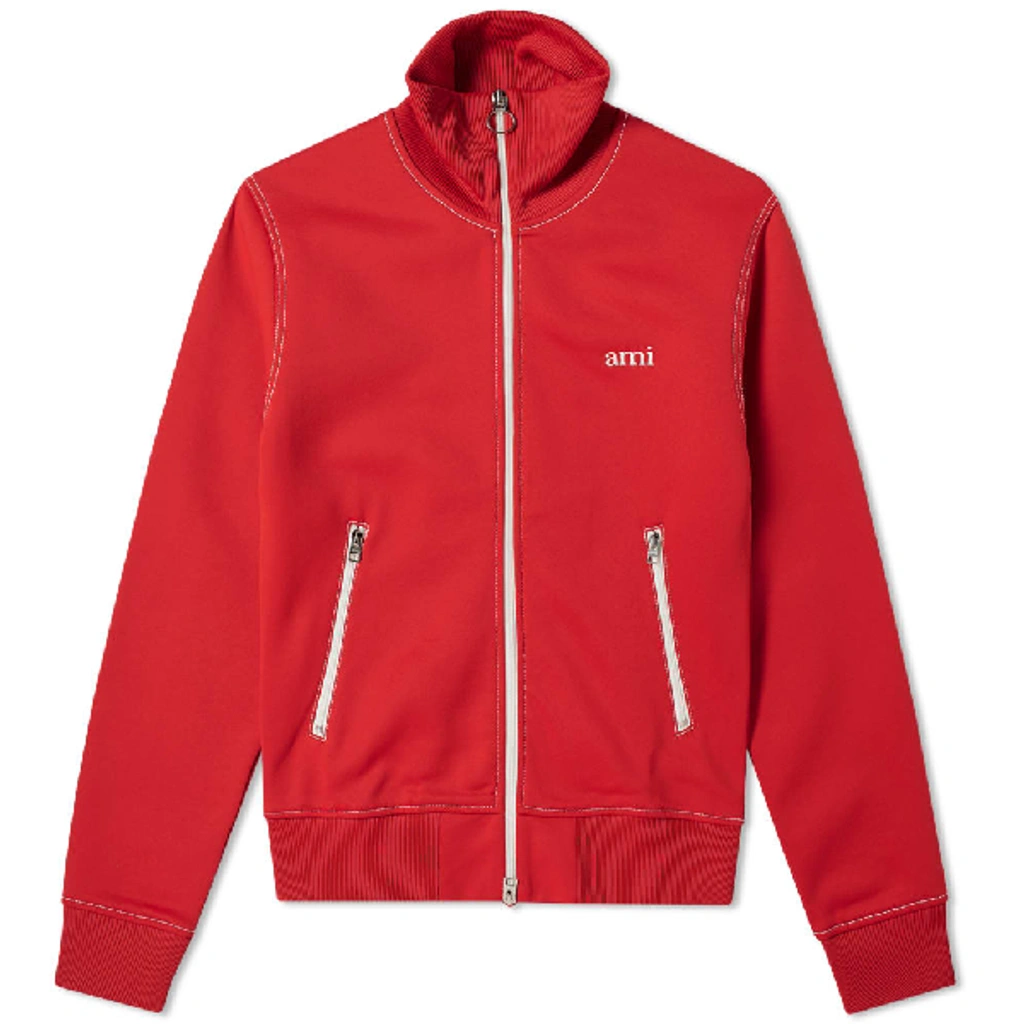 Ami Alexandre Mattiussi Contrast Zip-front Track Jacket In
