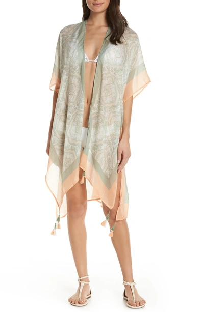 Surf Gypsy Sorbet Vintage Baroque Cover-up In Mint/ Peach