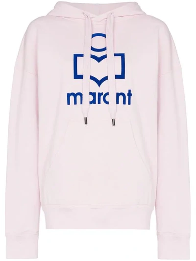 Isabel Marant Étoile Oversized Logo Cotton Sweatshirt Hoodie In Pink