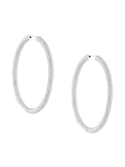 Carolina Bucci Florentine 18-karat White Gold Hoop Earrings