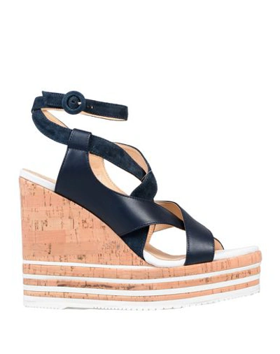 Hogan Sandals In Blue