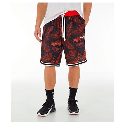 Nike Men's Dri-fit Dna Floral Basketball Shorts, Red - Size Med