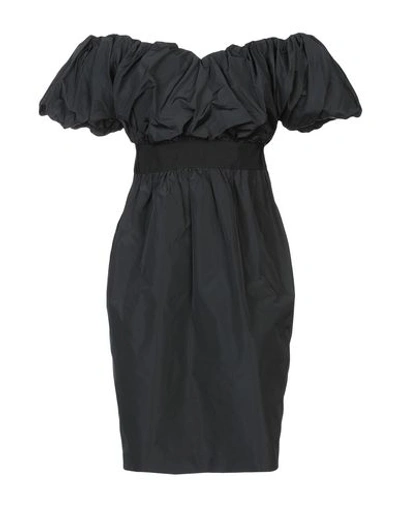 Msgm Short Dress In Black
