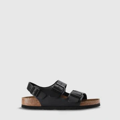 Birkenstock Milano Black Leather Slingback Sandals