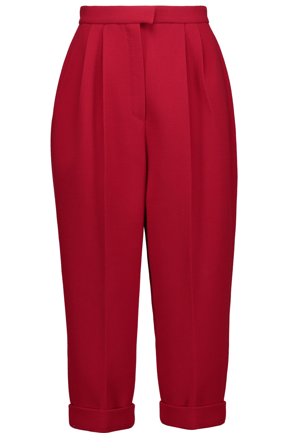 Delpozo Cropped Pleated Wool-blend Tapered Pants | ModeSens