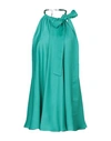 Pinko Short Dress In Emerald Green