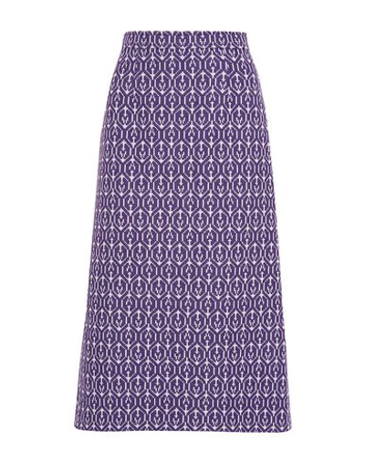 Miu Miu Midi Skirts In Purple