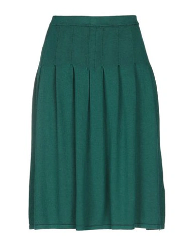 Pierre Balmain Knee Length Skirt In Emerald Green
