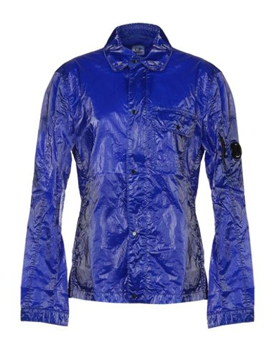 C.p. Company Jacket In Bright Blue
