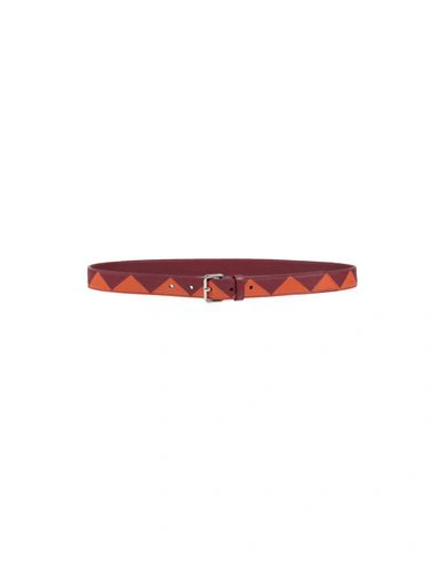 Prada Leather Belt In Orange